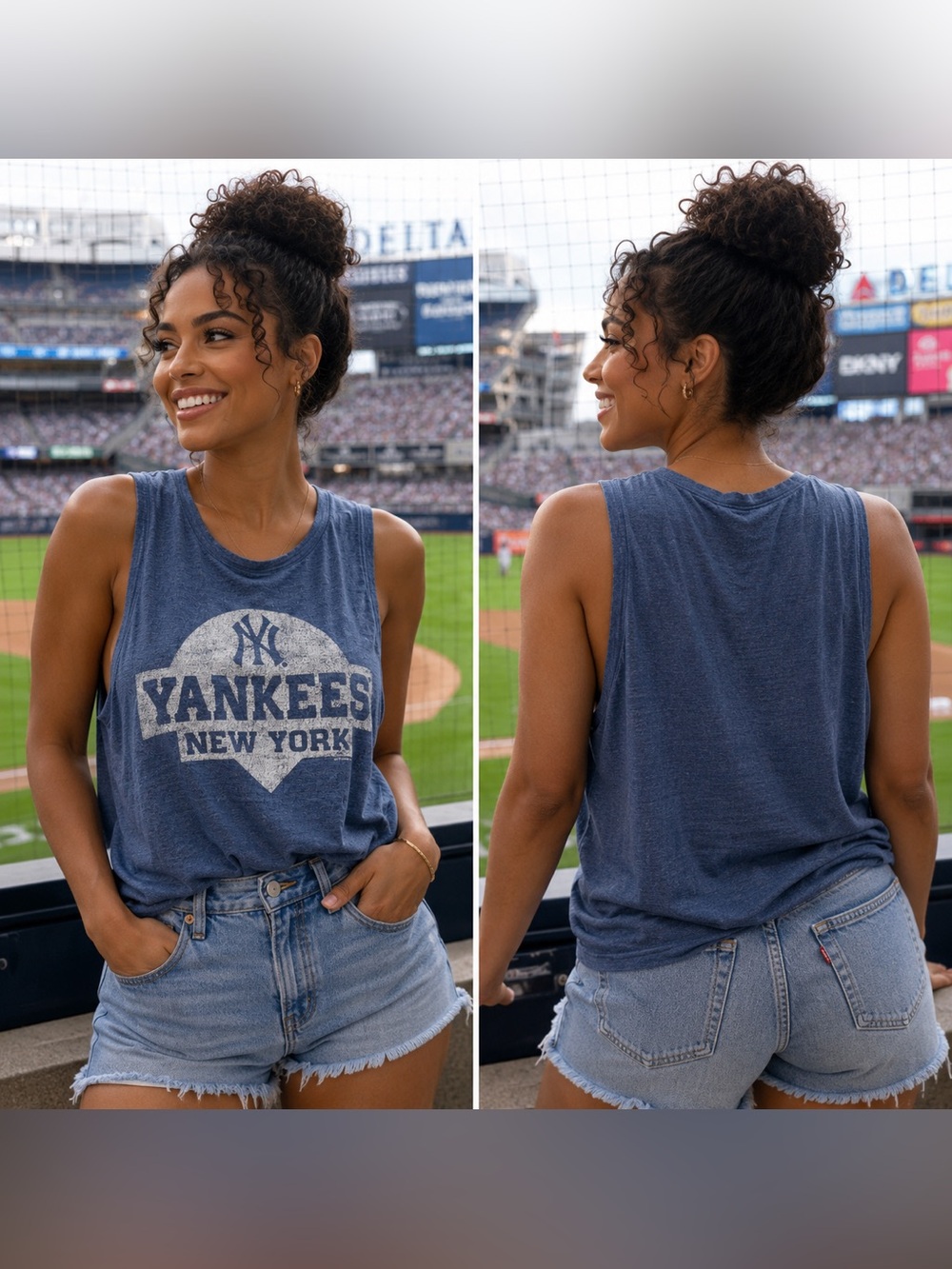 🆕 New York Yankees Soft As A Grape Tank Top NWT Women’s 3X Size 3 MLB